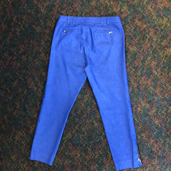 **SOLD**ETCETERA Stretch Straight Ankle Jeans Zippers Blue - Picture 2 of 7